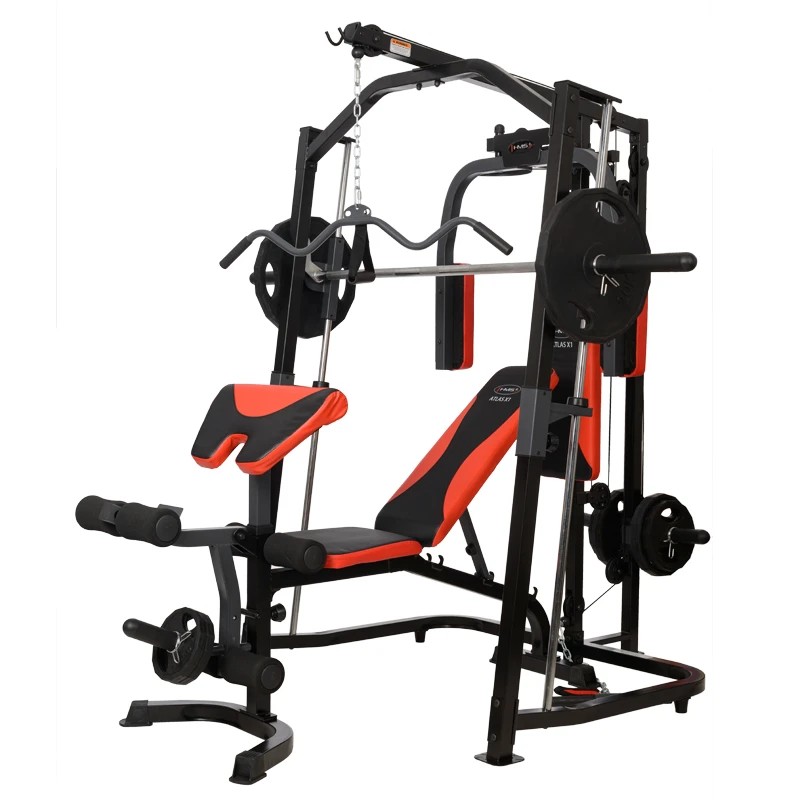 Atlas X1 Smith Machine HMS multifunzione con panca regolabile, butterfly e lat machine