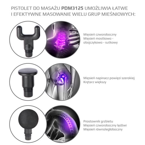 PDM3125H BLACK MASSAGE GUN - immagine 4